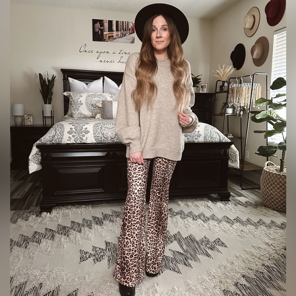 Walk On The Wild Side High Rise Leopard Flare Pants